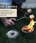 Portable Campfire Fire Pit For Outdoors Go Anywhere With Easy Setup And Two Hours Of Warmth Great For Camping Picnics And Tailgating Create Cozy Tabletop Ambiance And Warmth Anywhere You Go, marshmallows roasting