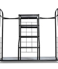 Golf Organizer For Bags And Gear With Adjustable Feet Holds Two Golf Bags And Five Metal Shelves Great Home Garage