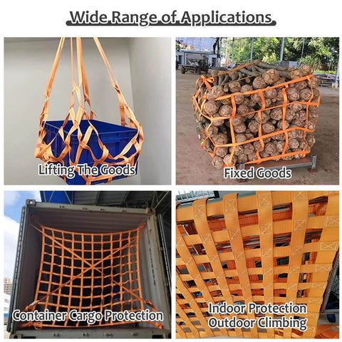 Heavy Duty Nylon Lifting Net For Trucks And Trailers 11.4 Feet Long With 2000 Kg Load Capacity in various uses