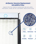 Image showcasing AD3000 UltraHEPA filter details in the UltraHEPA And Carbon Filter Replacement Pack For AD3000 Air Purifier.