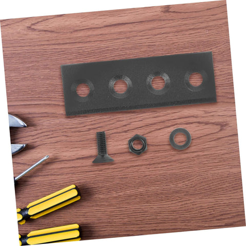 Sliding Barn Door Track Connector Kit Hardware For Smooth Operation No Fuss All In One Rail Connecting Plates Set shown on wood surface