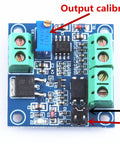 Close-up of PWM To Voltage Module Converts PWM To Analog 0 To 10 Volt Signal For PLCs And Industrial Control Panels with labels