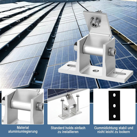 Slap On Those Bad Boy Solar Panel Mount Brackets For Flat Roofs And RV Rigs With Adjustable 10 To 60 Degrees Aluminum Alloy Legs