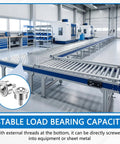 Heavy Duty 1 Inch Steel Ball Transfer Roller Casters 4 Pack With Threaded Stem, 1760 Lbs Max Load Capacity on conveyor system.