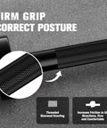 Close-up of knurled grip on Olympic Barbell 4ft 6ft 25mm Shaft For Serious Gains Heavy Duty Weightlifting Bar For Squats Deadlifts