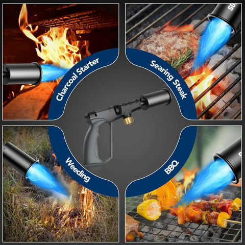 Powerful Propane Cooking Torch Gun For Sous Vide, Charcoal Starter And Steak Searing, Ideal For Outdoor BBQ and Camping