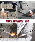Heavy Duty Propane Weed Torch Kit With Turbo Trigger in use for weeding, roofing, melting ice and snow with high BTU flame