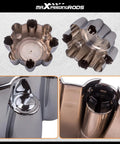 Chrome 8 Lug Wheel Center Hub Caps For Ford F250 F350 Super Duty 1999-2005 And Excursion 2000-2005 Fits 16 Inch Or 18 Inch Wheels