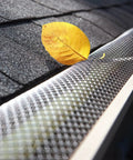 5 Inch Gutter Guard Roll With Gloves Bundle For Gutters, Aluminum Leaf Filter Protection, 50 Feet Long, Rustproof Heavy Duty Debris Shield