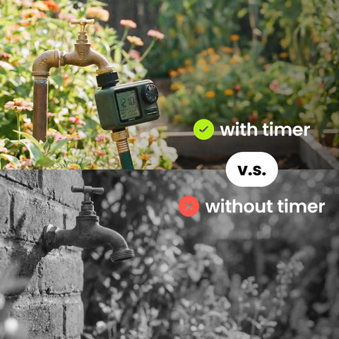 Programmable Garden Hose Sprinkler Timer With One Or Two Outlet Controller used versus a simple faucet