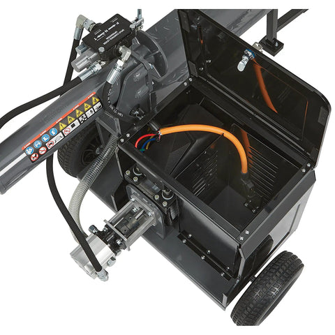 Heavy Duty 20 Ton Battery Powered Log Splitter With Brushless Motor And 57.6V KLiQ Pack For Quick Setup Smooth Rollin Wheels And Light Yet Hardcore Firewood Ripper Trail Ready Backyard Beast