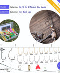 399 Piece Freshwater Fishing Lure Kit For Bass Trout And Salmon with tackle box, hooks, and fishing rod detail