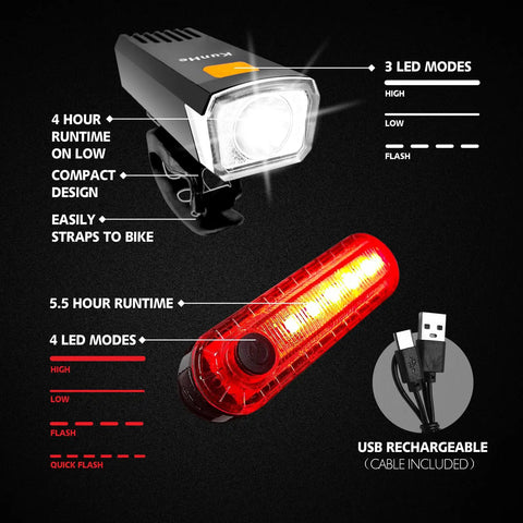 4 Pack USB C Rechargeable Bike Lights Headlights For Night Rides Men Women And Kids With 3 Modes A Safe Indicator Light For Skateboards Strollers And Wheelchairs
