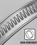Stainless steel worm-drive hose clamp, 0.87–1.18 in (22–30 mm), non-perforated with rolled edge, pack of 10