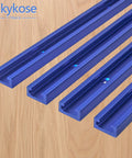 Four Pack 48 Inch T Track For Woodworking With Screws Aluminum Alloy Universal T Tracks Double Cut Profile Predrilled