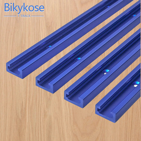 Four Pack 48 Inch T Track For Woodworking With Screws Aluminum Alloy Universal T Tracks Double Cut Profile Predrilled