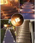 Low Voltage Recessed Deck Light Kit With Transformer Dimmable Timer And Photocell Sensor on deck and stairs