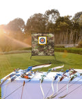 Camouflage Archery Target Backstop Beefy 2mm Thick Made From Heavy Duty High Density Fiber Cloth Handles Bows Up To 45 Lbs for outdoor use