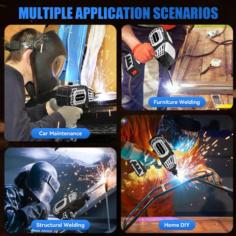 Portable Handheld Welder 110V IGBT Inverter With 5 Adjustable Currents ARC Gun and 20 Rods in multiple welding scenarios