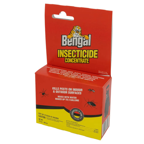 Box of Indoor Outdoor Bug Killer Concentrate Makes 2 Gallons From 2 Oz Liquid Kills Roaches, Termites, Carpenter Ants, Bees, Spiders