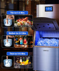Beast Of An Industrial Ice Maker 680Lbs Per Day With 560Lbs Stainless Steel Storage Bin, adjustable ice cube thickness display