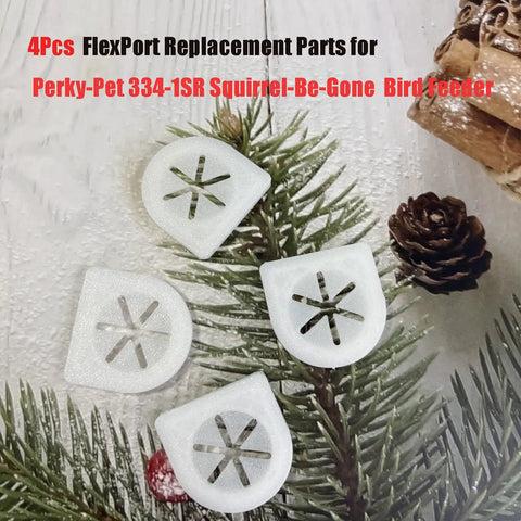 4Pcs FlexPort Replacement Parts For Perky-Pet 334-1SR Squirrel Be Gone Max Large Wild Bird Feeder With Two Thick Options Including One Mm Versatile Clips For Easy Installation And Secure Fit