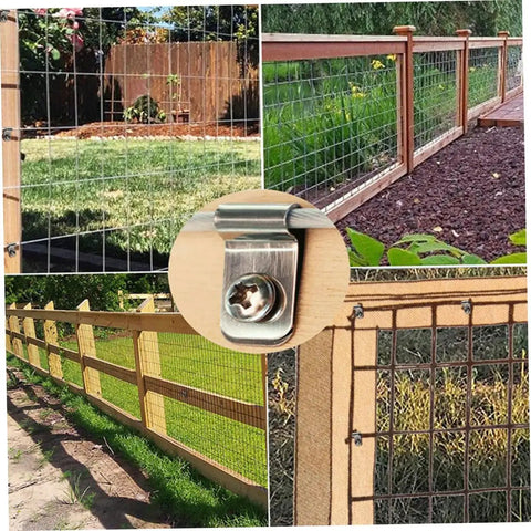 Beefy Heavy Duty Stainless Steel Wire Clips For Garden Fence And Wire Fencing Quick Assembly And Removal Clamps Pet Cage Fixing Clips