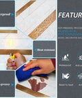 Features of Peel And Stick Backsplash Tiles 10 Sheets Real Texture Marble White Copper Look Subway Style Aluminum PVC Wall Tiles