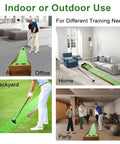 Indoor Outdoor Golf Putting Mat With Ball Return For Home Office Backyard Practice Green Training Includes Putter And Five Balls 9.84 Feet Long displayed in various settings