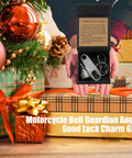 Two Pack Motorcycle Bell Set With Gift Box And Legend Card, Weatherproof Badass Good Luck Charm For Riders, Black And Blue