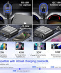 Badass 6In1 Cigarette Lighter Splitter With Pd 65W Usb Port And Live Voltage Display Straight Fire 300W Car Charger Adapter for multiple devices.