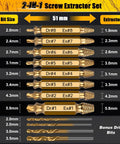 12 Piece Stripped Screw Extractor Kit With Drill Bits For Removing Stripped Rusty Or Broken Nuts And Bolts Easy Out Tools