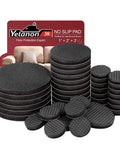Non Slip Furniture Pads Set 38 Pcs 1 2 3 Inch Self Adhesive Rubber Feet Anti Slide Protectors for Couch Tables Chairs Beds and Appliances