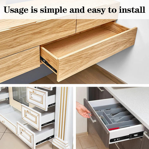 Two Pack 8 Inch Undermount Heavy Duty Drawer Slides For Cabinets And Furniture Built To Last Sturdy Stainless Steel Rust Resistant Smooth Glide