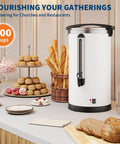 Massive 14L Electric Coffee Urn Double Wall Stainless Steel Commercial Beverage Dispenser 4.8 Gallon Hot Coffee Percolator on counter