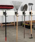 4 Pack S Hooks For Wall Storage System Heavy Duty Curved Pivot Garage Hooks With Non Slip Coating holding long handle tools
