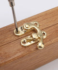 Vintage Swing Bag Clasp Closure Lock Retro Latch For Jewelry Boxes And Wooden Chests Golden Metal Buckle being installed