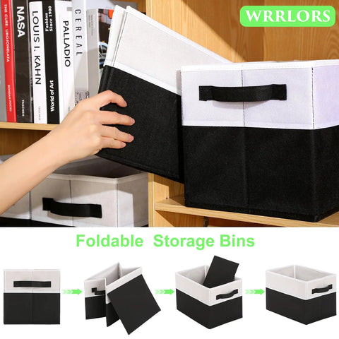 Heavy Duty Large Shelf Storage Bins Four Pack Black Collapsible Fabric Storage Baskets Foldable Closet Organizers Built Like A Tank With Hardcore Durability Rock Solid Knockout Quality