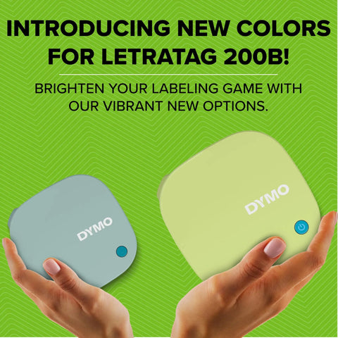 Totally Slick Bluetooth Label Maker With Free Mobile App Control, showcasing new colors, compact design, and portable use.