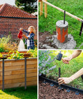 16 Inch Heavy Duty Rebar Stakes Set Of 16 Ground Anchors With Chisel Point used for garden timber and concrete support