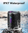 Portable Bluetooth Speaker With Led Light And Outdoor Ready Design Delivers Deep Bass And Beast Mode Power With 24 Hour Playtime IPX7 Waterproof