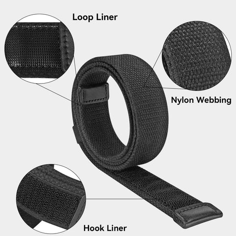 Casual Yet Durable TSA Approved Nickel Free Non Metal Belt For Men Hypoallergenic And Scratch Resistant Metal Free Security Belt Black Nylon 1.38 Inch Easy Airport Screening And Comfy All Day Wear