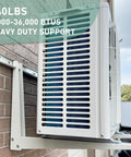 Heavy Duty Mini Split Wall Mounting Bracket For Outdoor Ac Condensers 9K To 36K Btu Support Rack holds 440 lbs on a wall.