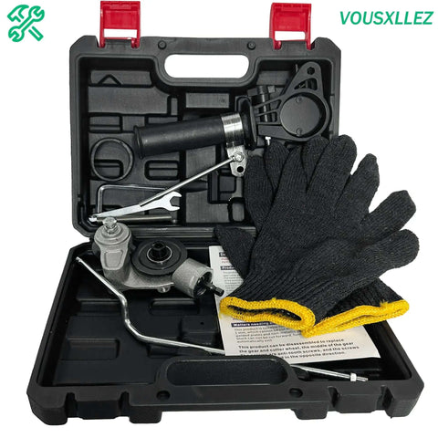 Beefy Heavy Duty Metal Sheet Cutter Drill Attachment With Serrated Wheel, Electric Drill Shears, with adapter and gloves in case