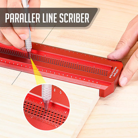 Woodworking Saddle T Square Ruler Six Inch For Carpenter Layout And Measuring Tools With Wrap Around Marking