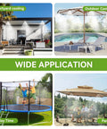 Image of 120Ft Outdoor Misting System With 28 Brass Nozzles And 2 Water Filters DIY Misting Kit cooling courtyard, pool, trampoline, party.
