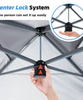 10x10 Pop Up Canopy Tent With Mosquito Netting Outdoor Portable Screen Shelter for Yard Parties Camping and Picnics center lock system