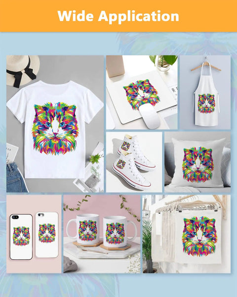 170 Sheets Sublimation Paper 125Gsm 8 By 11 Inch A4 Heat Transfer For Any Inkjet Printer With Sublimation Ink Mug T Shirt Light Fabric DIY