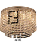 Top Shelf Slick Crystal Ceiling Pendant Lamp Delivering A Light Luxury Vibe To Entryways Balconies And Sunrooms 80cm size with gem-like detail.