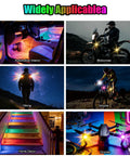 Premium LED Rock Lights With 8 Color Options And 10 Modes For Cars, Motorcycles, Boats, Bikes, Drones And Camping applications